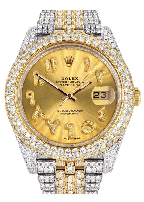 gold rolex covered with diamonds|all gold rolex with diamonds.